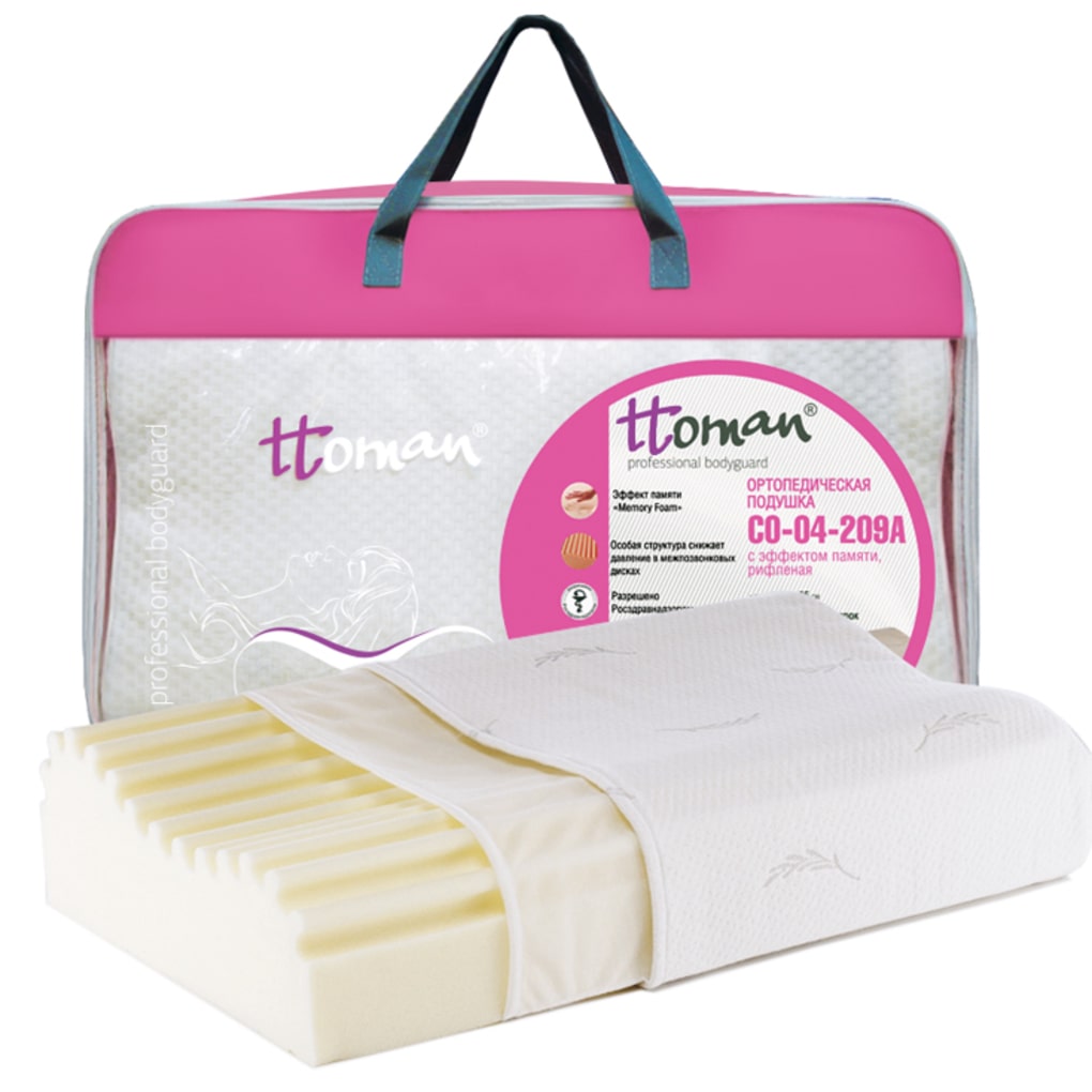 Oreiller orthopédique en mousse à mémoire de forme CO-04-209A CO-04-209А