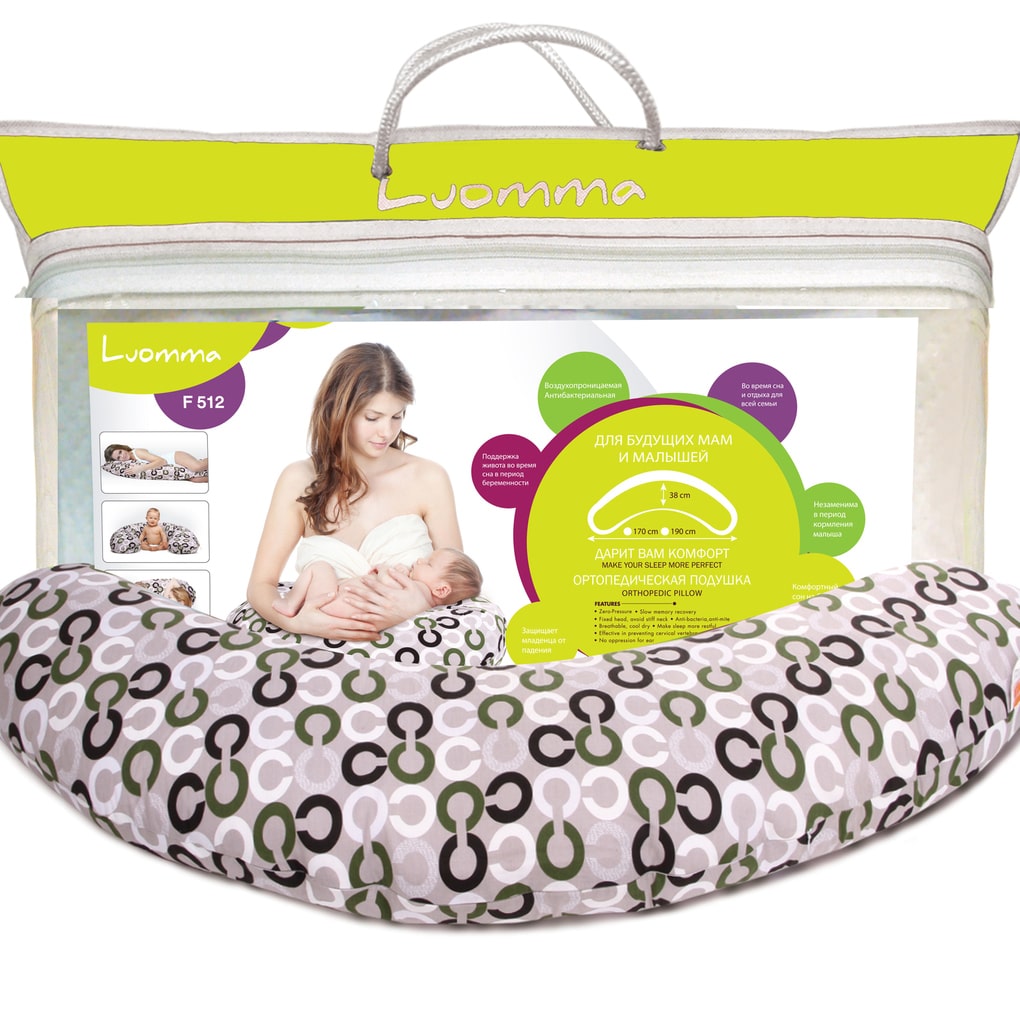 Oreiller pour les femmes enceintes et allaitantes LumF-512. Taille: 170x38 cm / 190x38 cm LUMF-512