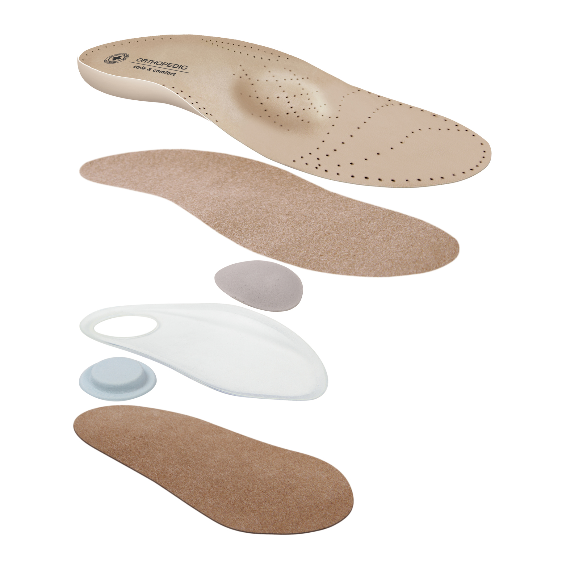 Semelles orthopédiques avec pieds plats combinés LUM203