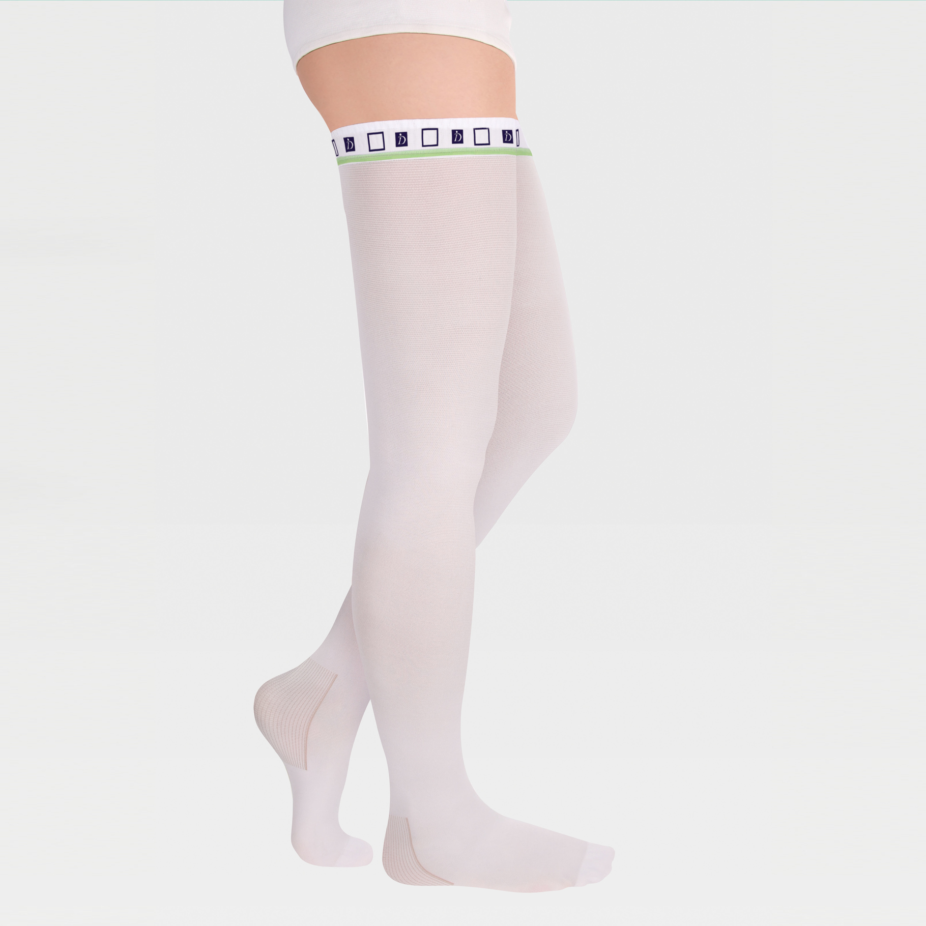 Bas anti-emboliques avec bande élastique simple à base de silicone ID-380
