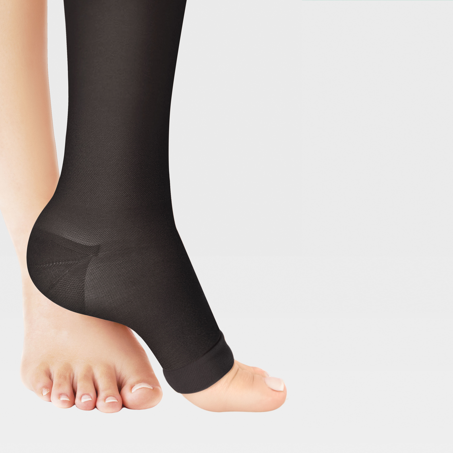 Chaussettes à bout ouvert avec une simple bande élastique à base de silicone ID-230