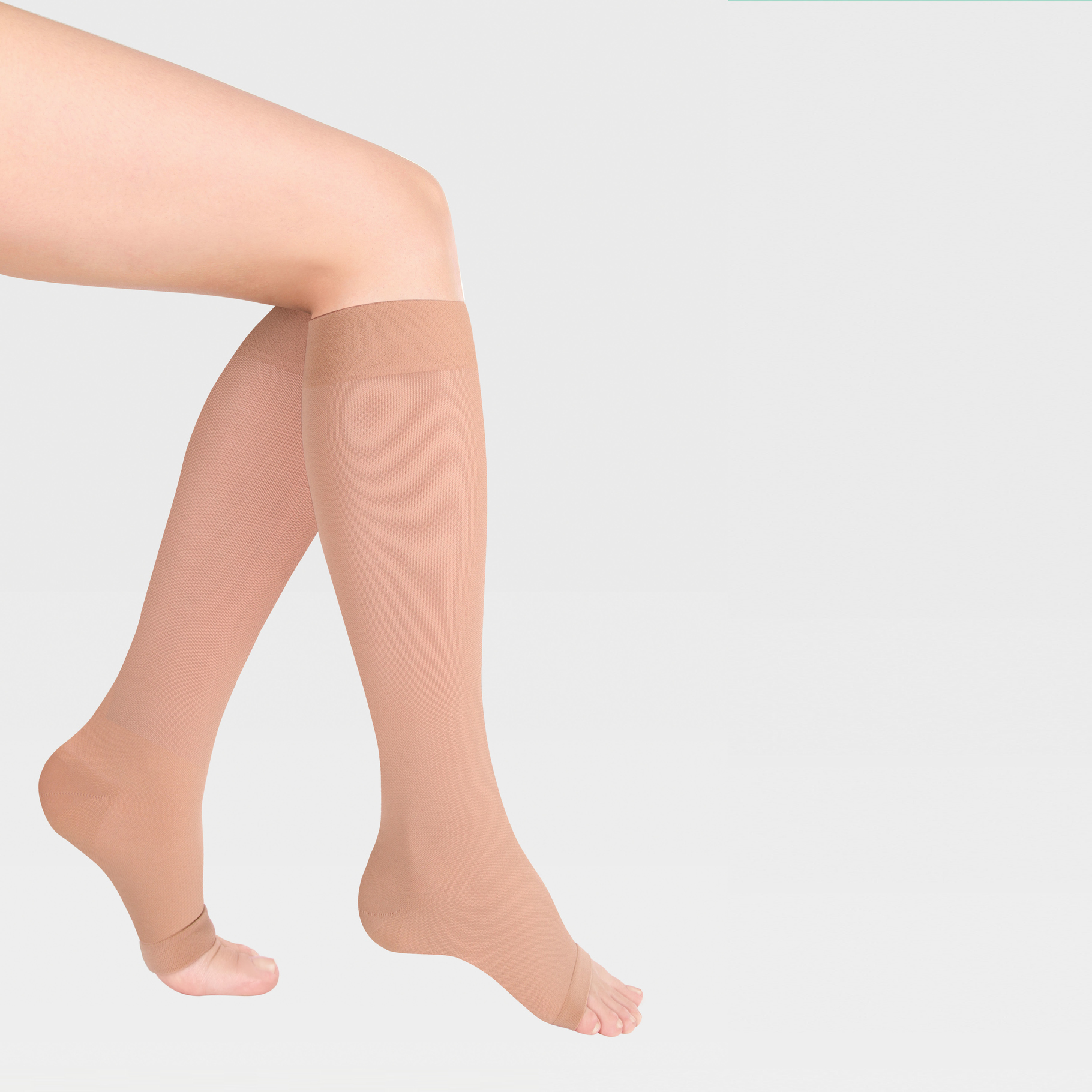 Chaussettes à bout ouvert avec une simple bande élastique à base de silicone ID-230