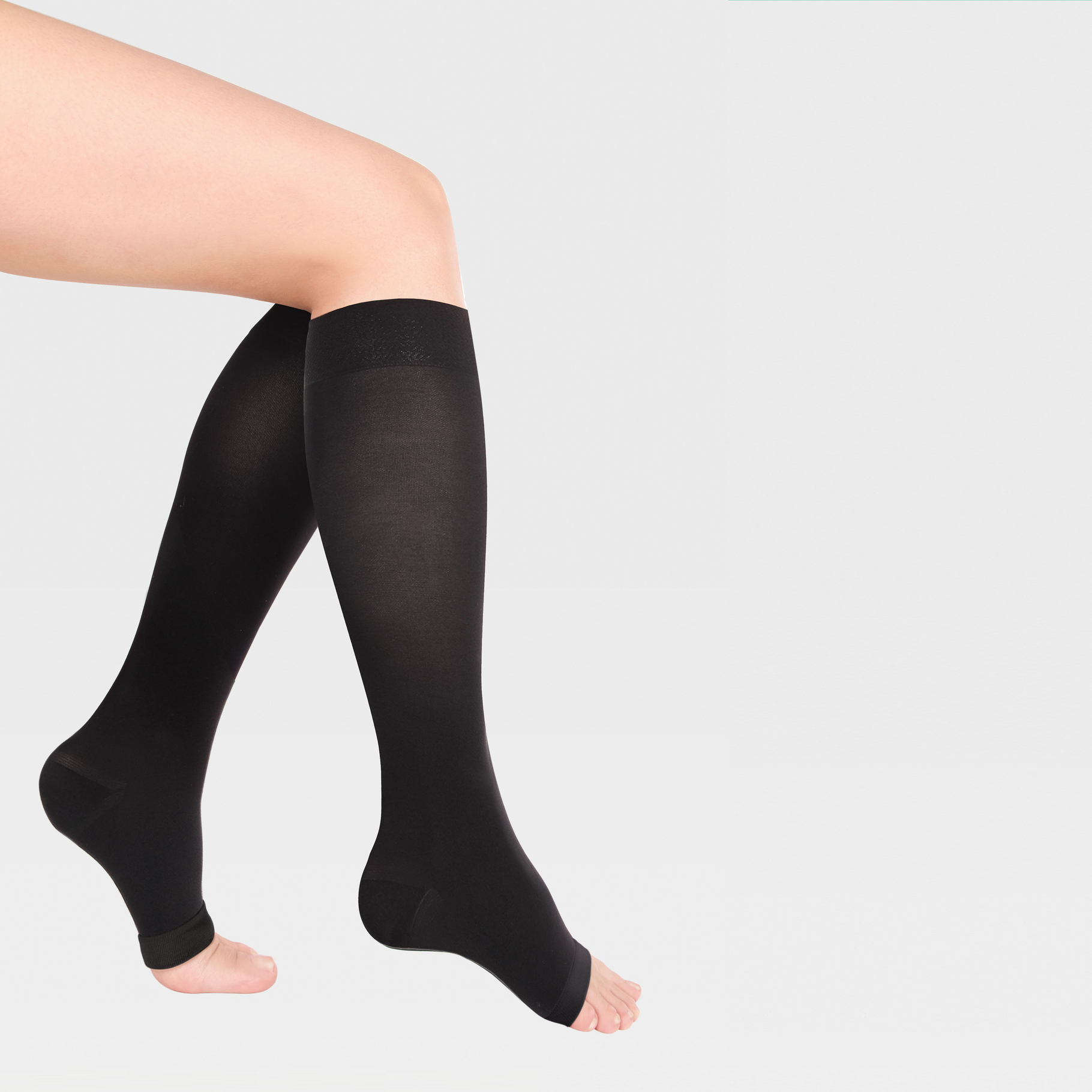 Chaussettes à bout ouvert avec une simple bande élastique à base de silicone ID-230