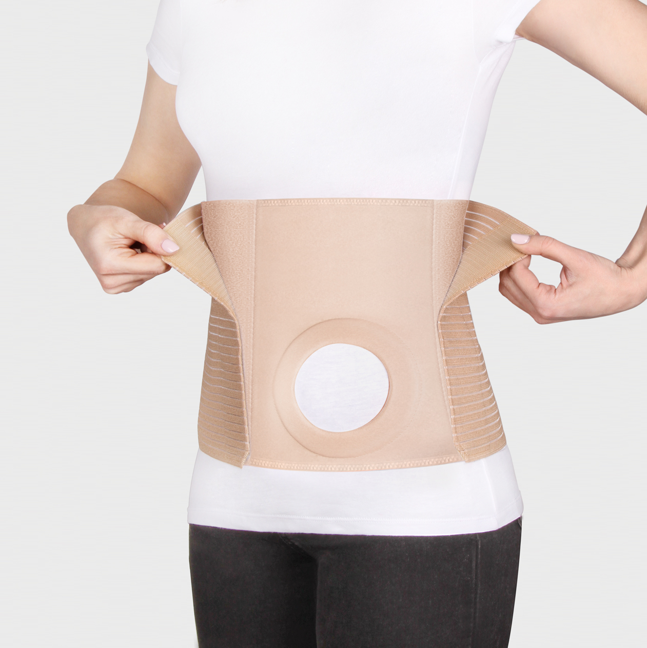 Bandage postopératoire pour les patients atteints de stomie. Hauteur 25 cm. ПО-25СТ