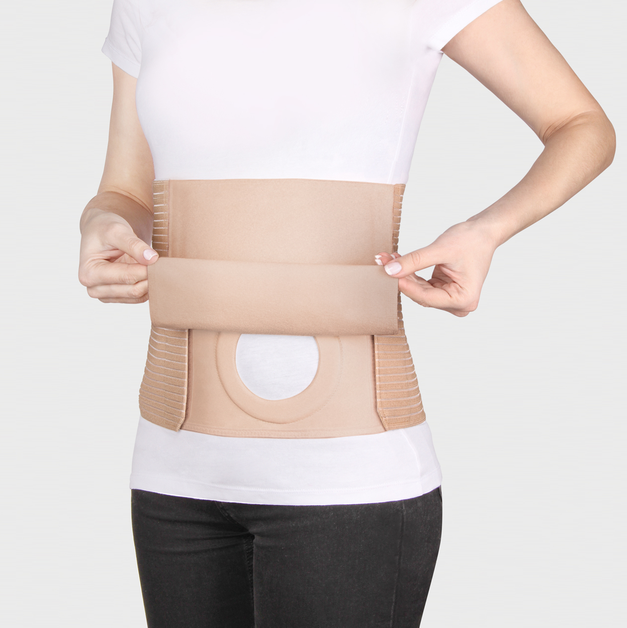 Bandage postopératoire pour les patients atteints de stomie. Hauteur 25 cm. ПО-25СТ